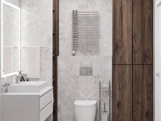 Дизайн-проект квартиры в стиле минимализм, ArhPredmet ArhPredmet Minimalist style bathroom