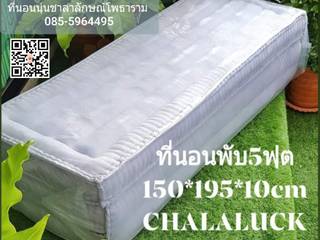 ที่นอนพับได้ 5ฟุต หนา 4นิ้ว kapok organic thai futon, ที่นอนญีปุ่น สไตล์เรียวกัง japanese futon ที่นอนญีปุ่น สไตล์เรียวกัง japanese futon Camera da letto in stile tropicale Cotone Rosso