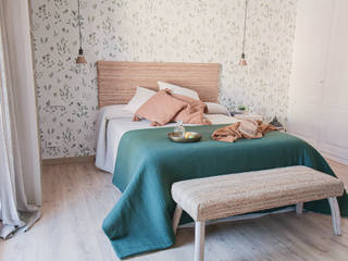 Reforma habitaciones , Interiorismo Laura Mas Interiorismo Laura Mas Mediterranean style bedroom Green
