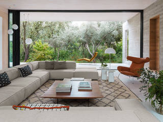 PROYECTO CH, ÁBATON Arquitectura ÁBATON Arquitectura Mediterranean style living room