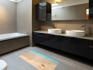 Adesivi per pavimenti effetto 3d, INTERNI & DECORI INTERNI & DECORI Modern bathroom Wood-Plastic Composite Beige