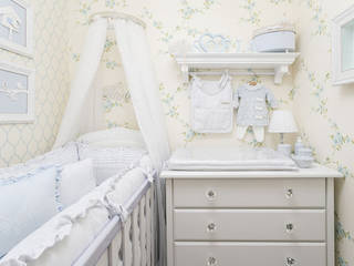 QUARTO DE MENINA CLÁSSICO FLORAL AZUL, Lilibee Lilibee Kamar Bayi/Anak Klasik