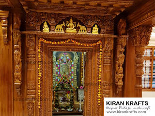 Pooja Door, Kiran Enterprises Kiran Enterprises Pintu Kayu Wood effect