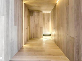 SECUENCIAS, GOS ARCH·LAB GOS ARCH·LAB Modern corridor, hallway & stairs Wood Wood effect