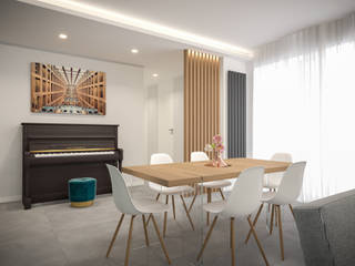 Un progetto di restyling per un appartamento ad Aversa, arch. Lorenzo Criscitiello arch. Lorenzo Criscitiello Modern corridor, hallway & stairs