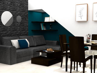 Proyecto Olga y Diego, Diseñar Group Diseñar Group Eclectic style living room Stone