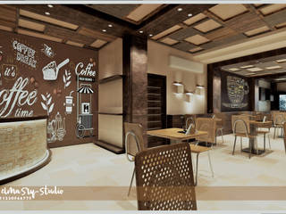 Cafeteria, مهندس معمارى حر مهندس معمارى حر Commercial spaces Gỗ-nhựa composite