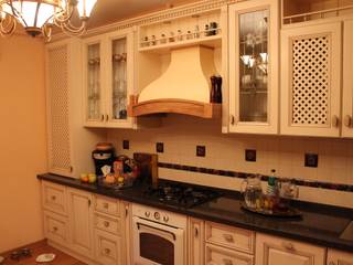 Стеклянные фасады на кухне, Bragin Interior Bragin Interior Dapur built in MDF