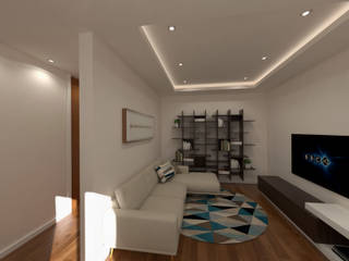 Lisboa | Remodelação de T2, Linhas Simples Linhas Simples Modern Living Room