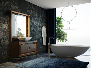 Frame Bagno, Estro Collezioni S.r.l. Estro Collezioni S.r.l. Modern Bathroom Solid Wood Wood effect Storage
