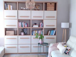 Natural living (consulenza online + allestimento in loco), Silvia Ramalli | Stilista d'interni Silvia Ramalli | Stilista d'interni Living room Wood White