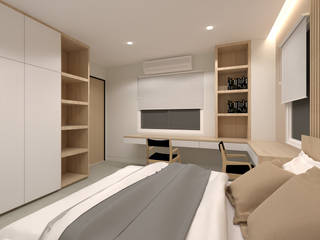 SHIBUMI, Studio Lona Studio Lona Спальня в стиле минимализм