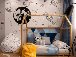 Pokój dziecięcego dla chłopca, Senkoart Design Senkoart Design Pokój dla chłopca Drewno Szary