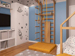 Pokój dziecięcego dla chłopca, Senkoart Design Senkoart Design Kinderzimmer Junge Holz Blau