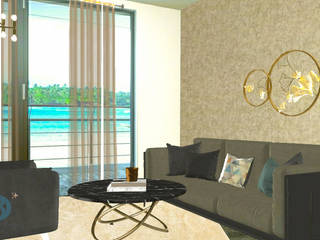 2 BHK Flat, Bougette Decor Bougette Decor Modern Living Room