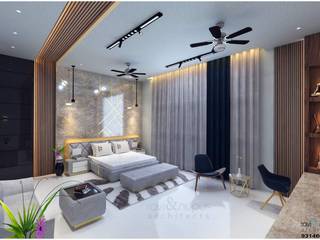 Luxury bedroom Interiors, RAVI - NUPUR ARCHITECTS RAVI - NUPUR ARCHITECTS Kamar Tidur Modern Batu