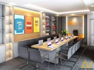 Office design of Golden Arrow Digital VN - Trung Hoa - Nhan Chinh company, Anviethouse Anviethouse İç bahçe Ahşap Ahşap rengi