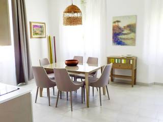 Una casa sartoriale, Silvia Ramalli | Stilista d'interni Silvia Ramalli | Stilista d'interni Eclectic style dining room Wood Beige