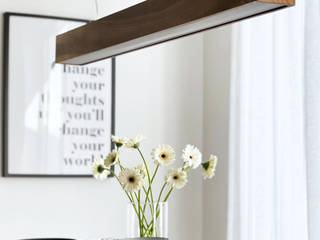 Esszimmerleuchte im Mid Century Stil , Lignalux Lignalux Ruang Makan Modern Kayu Wood effect