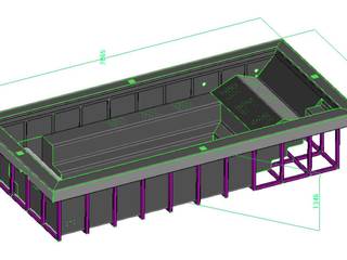 Piscina in acciaio: work in progress!, Aquadeva Aquadeva Albercas infinity Hierro/Acero