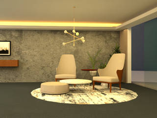 Ambientación de Lobby , Shirley Palomino Shirley Palomino Modern living room Wood Wood effect