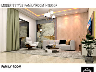 FAMILY ROOM, BujurSangkar Architect BujurSangkar Architect Modern living room