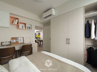 溫暖木紋的居家質感, 揚楊設計 Yang Square Interior Design 揚楊設計 Yang Square Interior Design Modern style bedroom