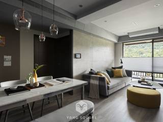 新柔美現代宅 構築寫意生活, 揚楊設計 Yang Square Interior Design 揚楊設計 Yang Square Interior Design Modern dining room