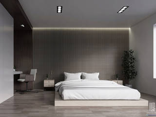 DISEÑO INTERIOR-HABITACIÓN , ConstruTech & Technology BIM ConstruTech & Technology BIM Small bedroom Wood Wood effect