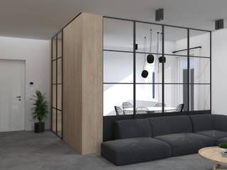 Apertura e luce per ridare vita ad un appartamento degli anni '50, Marta Riccadonna - architetto Marta Riccadonna - architetto Modern living room