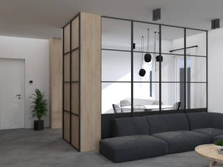 Apertura e luce per ridare vita ad un appartamento degli anni '50, Marta Riccadonna - architetto Marta Riccadonna - architetto Modern living room