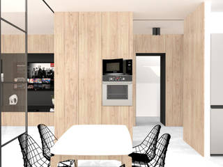 Apertura e luce per ridare vita ad un appartamento degli anni '50, Marta Riccadonna - architetto Marta Riccadonna - architetto Modern dining room