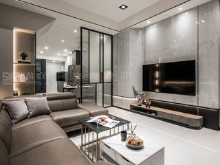 【富聿建設│居閑2】, SING萬寶隆空間設計 SING萬寶隆空間設計 Modern Living Room