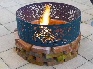 Fire Pit Ring UK Star Wars DØ0.9m Firepit Patio Heater Garden Metal for Christmas Bonfire Outdoor Party Gift for him Death Star Darth Vader, Logi Engineering Limited Logi Engineering Limited Modern style gardens Iron/Steel