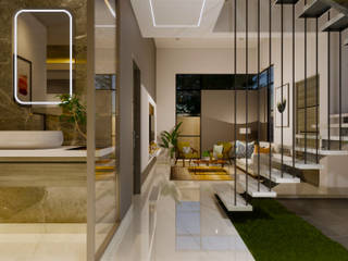 Design Build Project - 3 BHK Home with Open Kitchen Concept, Radianz Design-Build Radianz Design-Build Modern Living Room