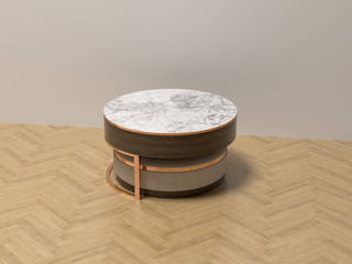 Soggiorno con tavolino regolabile Adagio e credenza Plutos, GD Design GD Design Вітальня