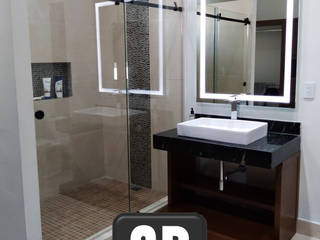 Proyecto.- JG MORELOS, AR ALUMINIO & CRISTAL AR ALUMINIO & CRISTAL Modern bathroom