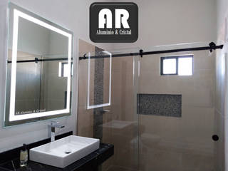 Proyecto.- JG MORELOS, AR ALUMINIO & CRISTAL AR ALUMINIO & CRISTAL Modern bathroom