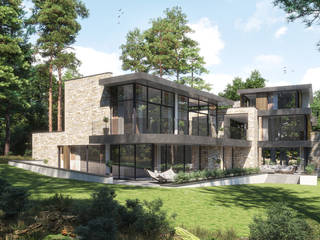 Branksome, Poole, Dorset, David James Architects & Partners Ltd David James Architects & Partners Ltd Дома в стиле модерн