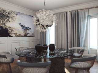 REFORMA INTEGRAL MADRID, ESPAÑA, RAF ROOM studio RAF ROOM studio Modern dining room Marble