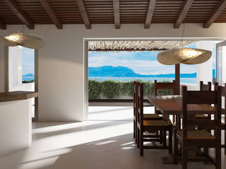 Ristrutturazione in Costa Smeralda, Architetto Alessandro spano Architetto Alessandro spano Salas de jantar mediterrâneas