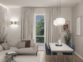 Appartamento in Milano, Bocconi - 90mq, Bongio Valentina Bongio Valentina Ruang Keluarga Modern