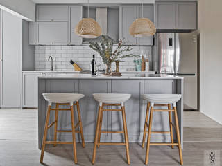 Ang Mo Kio Court, Mr Shopper Studio Pte Ltd Mr Shopper Studio Pte Ltd Built-in kitchens Grey