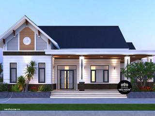 1 mẫu thiết kế nhà biệt thự mini 1 tầng đẹp mái thái 2021, NEOHouse NEOHouse