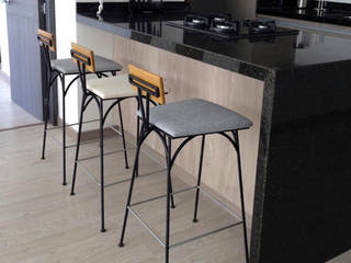 Sillas de bar SquareTop, Bea Vieda Design Bea Vieda Design Industrial style kitchen Metal