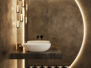 АПАРТАМЕНТЫ В П. МАЛЫЙ МАЯК, Студия дизайна ROMANIUK DESIGN Студия дизайна ROMANIUK DESIGN Classic style bathroom