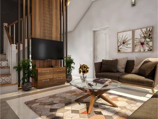 Creative & Mesmeric designs areas..., Premdas Krishna Premdas Krishna Salas de estar modernas Madeira Acabamento em madeira