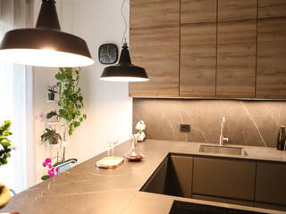 Appartamento 130mq stile Industrial/Vintage, T_C_Interior_Design___ T_C_Interior_Design___ Built-in kitchens