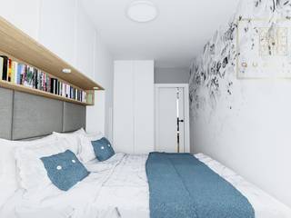 Metamorfoza mieszkania pod Flip, Qualita Interno Qualita Interno Modern Bedroom