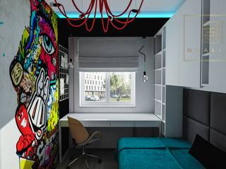 Metamorfoza mieszkania pod Flip, Qualita Interno Qualita Interno Modern Kid's Room